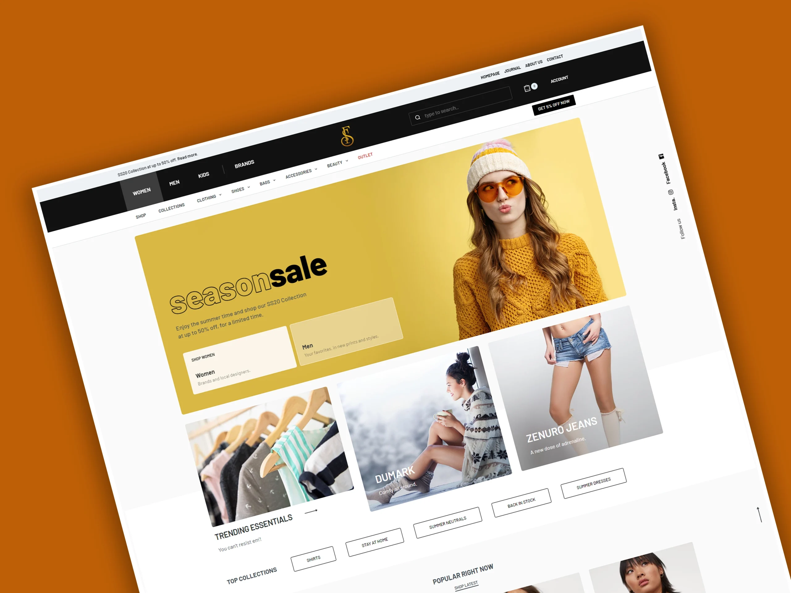 Fashion & Clothing Website Design